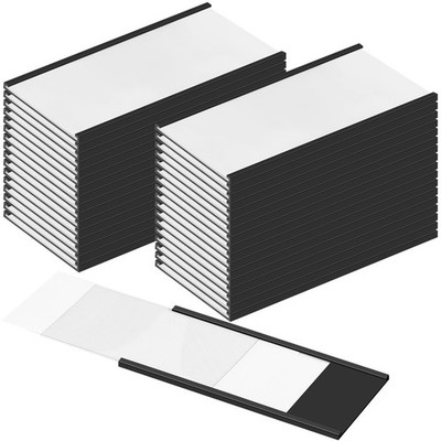 Fulmoon 100 Sets Magnetic Label Holders 4 x 2 Inch C Channel Holders... 