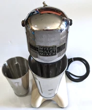 Vintage Myers Bullet Mixer, Cream Commercial Malt Shop Milkshake Works Great