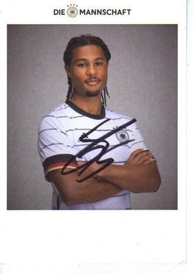 Serge Gnabry DFB 2020 handsignierte Autogrammkarte
