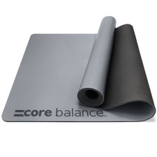 Rubber Yoga Mat Exercise Fitness Non Slip Extra Wide With Strap Core Balance