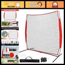 Baseball Net Backstop 7x7/16x10/20x10ft - Sports Barrier with Spikes & Sandbags
