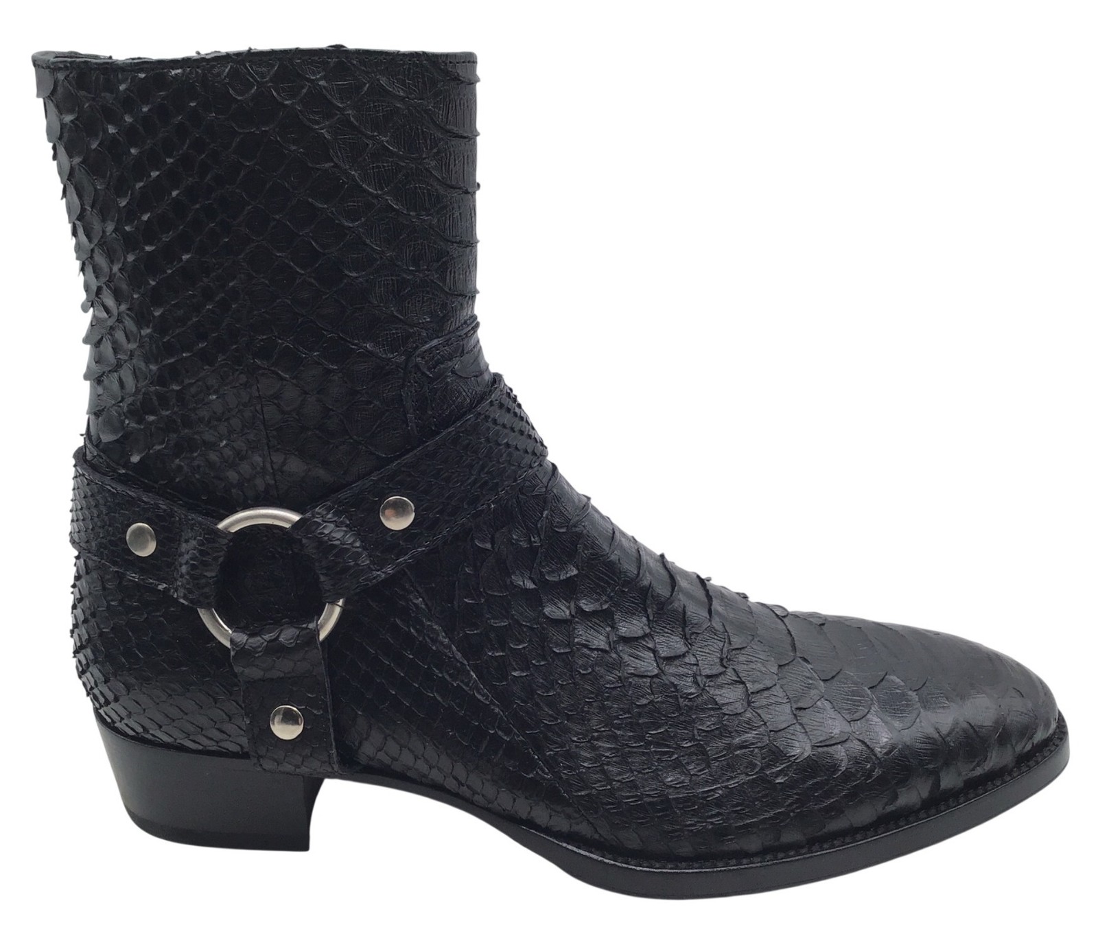 Saint Laurent Black Python Leather Ankle Boots Wo… - image 3