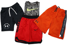 Youth Boys Clothing Lot 4 UNDER ARMOUR  NIKE Shirt  Shorts Sz Medium