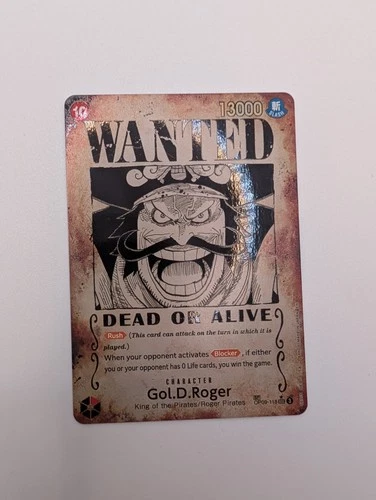 Gol D Roger OP09-118 SEC SP ENGLISH  ONE PIECE Card Wanted Carrying on His Will