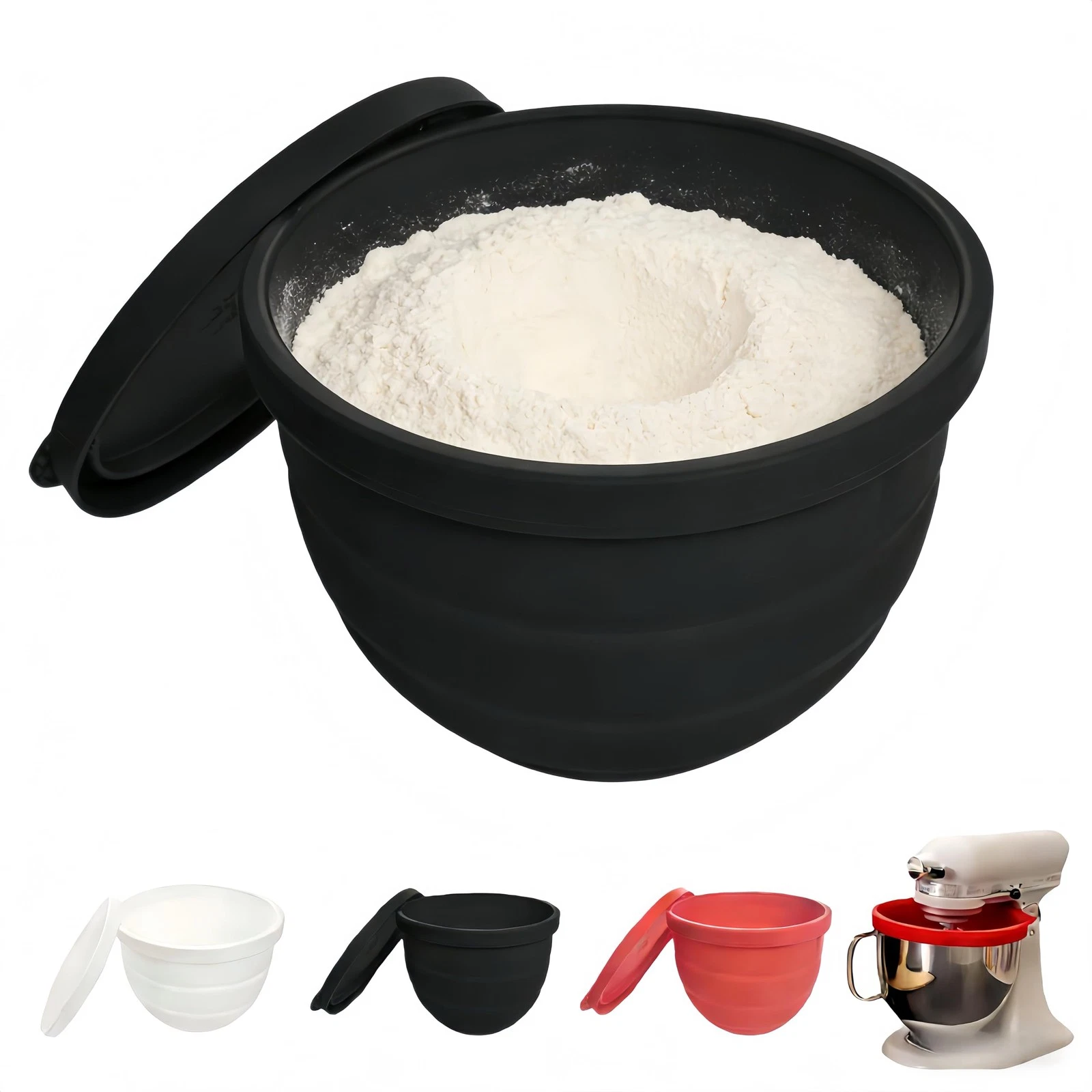 Silicone Liners for Kitchen 5 Qt Tilt-Head Mixer Bowls | Flexible Universal G...