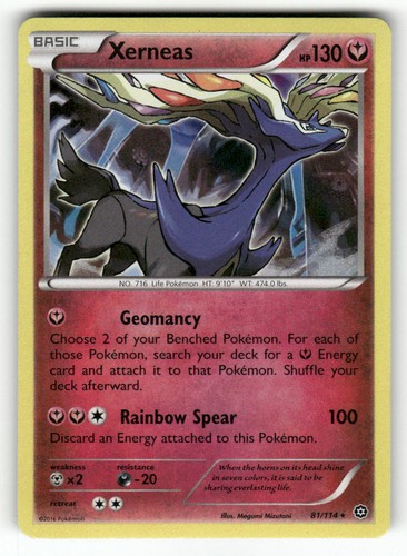 Xerneas 81/114 Holo Rare Steam Siege Pokemon Lightly Played