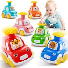 Press and Go Car Toys for Toddlers 1-3, 6 Pack Animal Baby Car Toys for 1 2 Y...