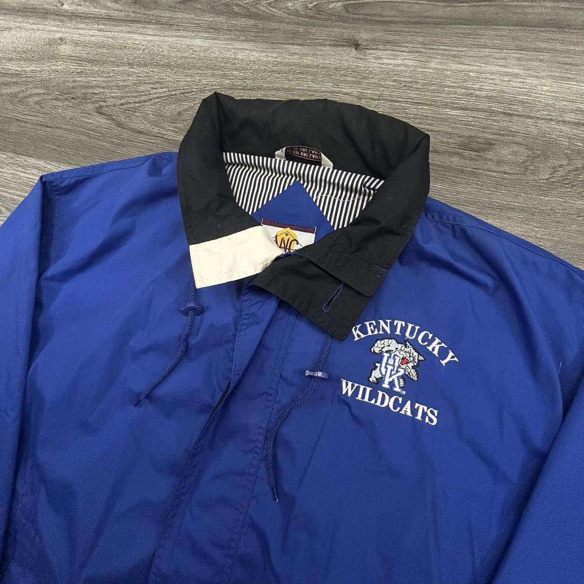 Vintage Kentucky Wildcats Jacket Mens XL Blue NCAA Basketball ANC