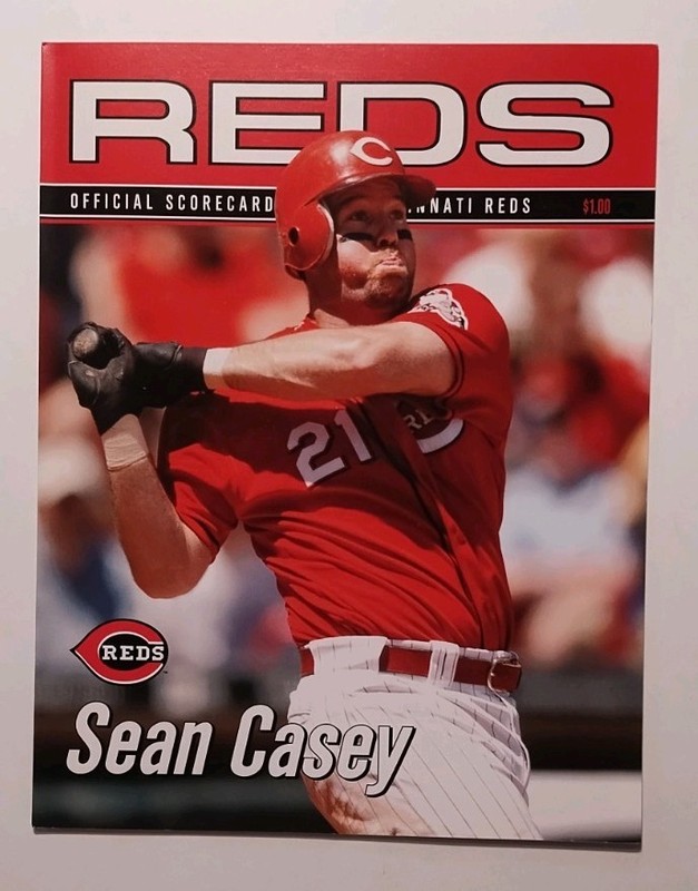 CINCINNATI REDS---2005 SCORECARD SEAN CASEY---the MAYOR