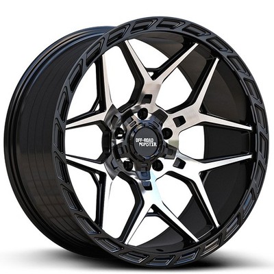 M40 Off-Road Monster Wheels 20x10 Gloss Black Machined Rims (4pcs) C3