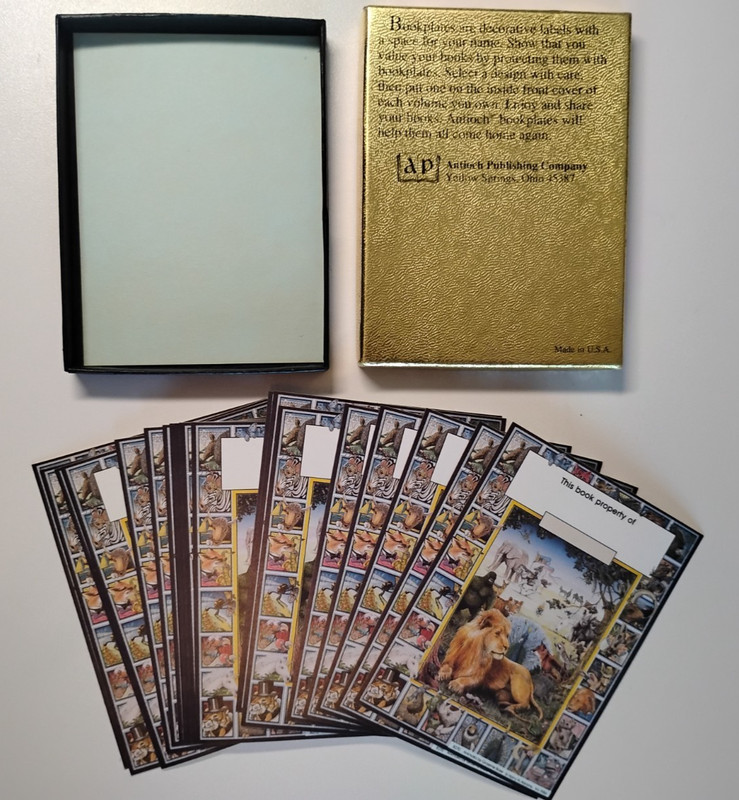 21 Book Plate Labels - "This Book Propery of" - 4" x 3"