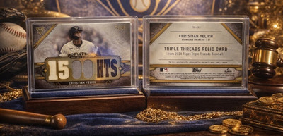 Christian Yelich 2024 Topps Triple Threads 1500 Hits Relic #TTR-CY3 Brewers /36