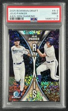 JOJO PARKER PSA 9 2025 BOWMAN CHROME DRAFT AXIS MINI DIAMOND REFRACTOR 10/150