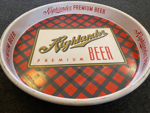 HIGHLANDER PREMIUM vassoio birra 13" Missoula Brewing Co. Missoula MT 60s - Foto 2 di 8