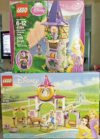 LEGO DISNEY PRINCESS LOT OF 2 #41054 RAPUNZEL'S TOWER & #43195 BELLE & RAPUNZEL