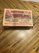 Vintage 1950s Louis Marx Plastic Ranch House Kit For Train Display