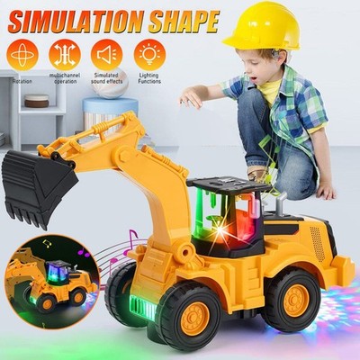 Kinder Bagger Spielzeug Auto Musik Baustellenfahrzeuge LED Bagger Spielzeugauto
