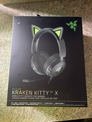 Razer - Kraken Kitty V3 X Wired Over-the-Ear Gaming Headset for PC, Mac, Play...