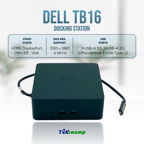 Dell USB-C Thunderbolt Docking Station Für Latitude 5501 5510 5511 Ohne Netzteil