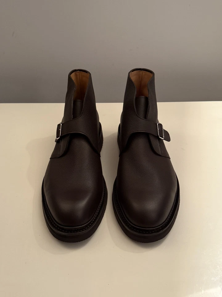 JOHN LOBB Shoreditch Grain Leather Chukka Boots Mens Brown UK 11 EU 45 £1390 New — 第 2/4 张图片