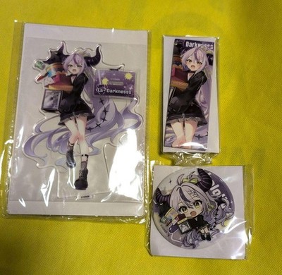 GIGO Hololive Laplus Darkness Acryl Ständer + Dose Abzeichen Set - Limited Ed...