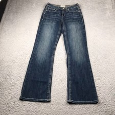 Ariat REAL Bootcut Jeans Girls 16 27x31 Dark Wash Western Cowgirl Flare NEW