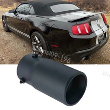 Black Exhaust Pipe 38-70mm Tip Rear Tail Throat Muffler For 2012 Ford Mustang