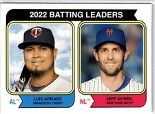 2023 Topps Heritage #201 Luis Arraez / Jeff McNeil Black Border