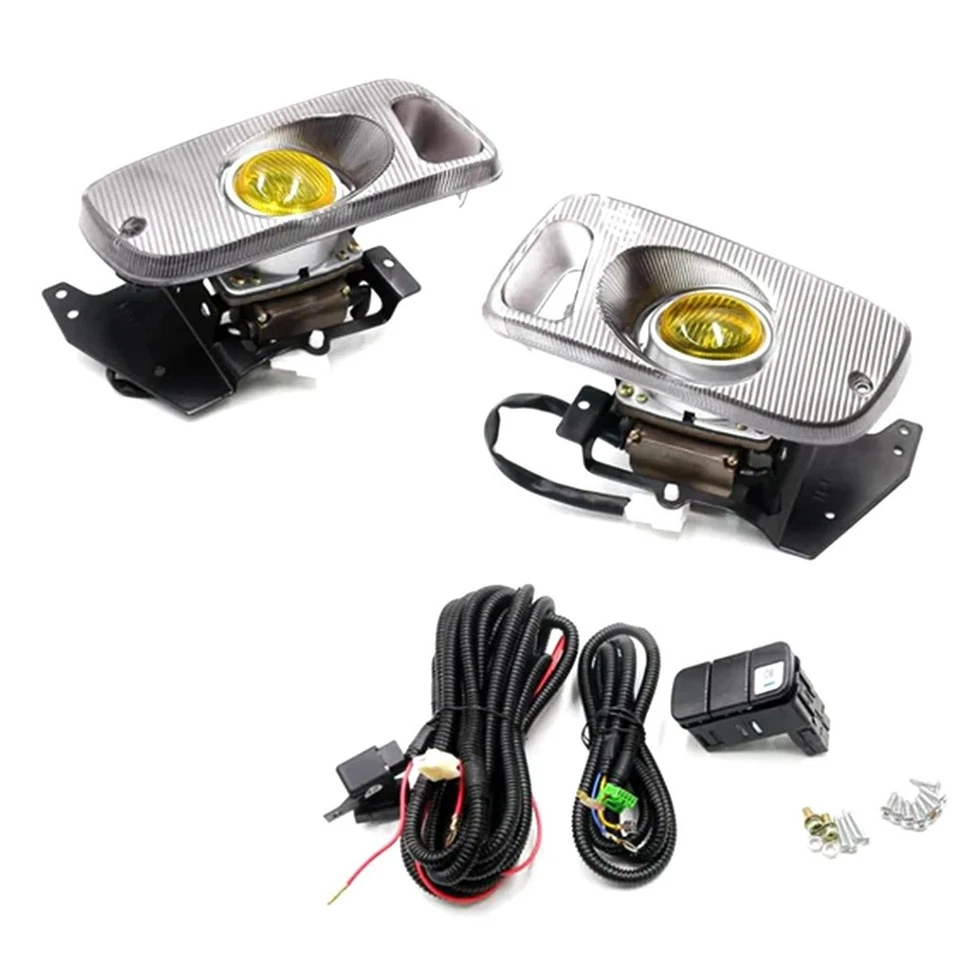 Juego de faros antiniebla para parachoques delantero Honda Civic 2/3 puertas 1992-1995 interruptor + cableado Foto 4 de 4