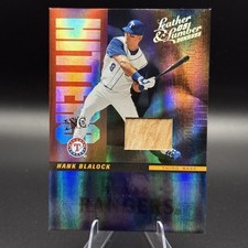 2005 Donruss Leather & Lumber - Hitters Inc. Hank Blalock #HI-7 Bat /50 (MEM)