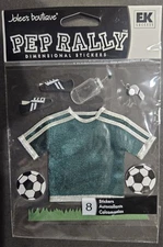 Jolee's Boutique Dimensional Stickers Pep Rally - Soccer theme Green