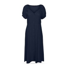 Vero Moda Women's Navy Blue Short Sleeve Midi Shirt Dress, Size Small, NWT