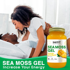 Sea Moss Gel Raw 12 Flavors 24Oz Wild rafted Gold Sea Moss Gel from Saint L...