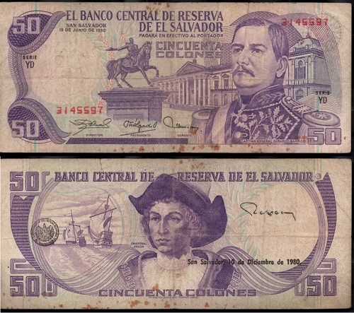 El Salvador 50 Colones 1980
