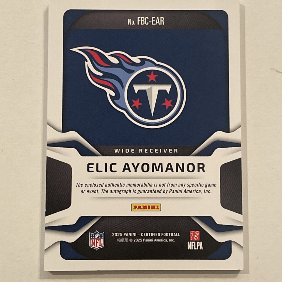2025 Certified Elic Ayomanor FOTL Emerald Etch Patch Auto 5/15 RC SSP ...