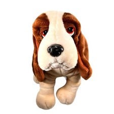 Russ Berrie Hush Puppies Basset Hound Plush Puppy Dog Stuffed Animal Toy Sitting