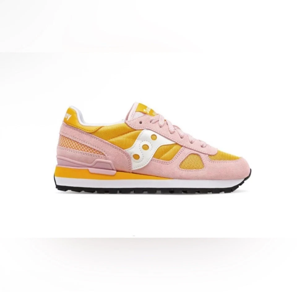 Tênis Feminino Saucony Shadow Original S1108-835 Rosa/Amarelo Tamanho 10 - Imagem 2 de 4