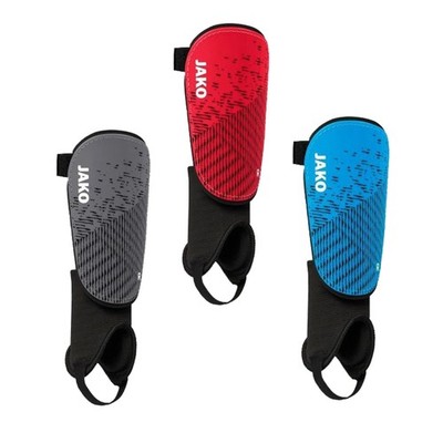 Jako Performance Classic Schienbeinschoner mit Klettverschluss Grau Rot Blau Neu