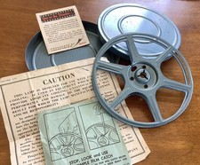 Vintage Kodak Metal Film Reel  Can Canister 5 1/8" w/Instructions  Paperwork