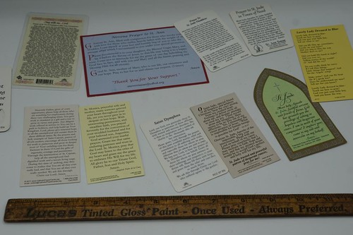 Lot Religieux Prière Cartes Jésus St. An. St.Jude St.Monica St.Cajetan - Photo 6 sur 6
