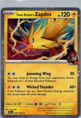 Team Rocket's Zapdos - (Cosmos Holo) Holo Miscellaneous Cards & Products 070/182