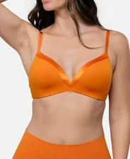 Underoutfit Satin Grace 1258 Marmalade Bra 3D Molded, size XL