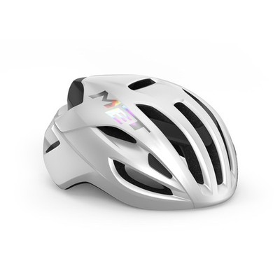 MET Rivale MIPS Rennradhelm, Glossy White Holographic, Größe 56-58cm. MED