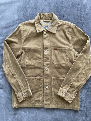 Carhartt WIP Corduroy Fynn Jacket Men s Size Medium 100%Cotton Brown Tan Rare