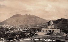 RPPC Monterrey Mexico Saddle Hill Bishop's Palace Photo Postcard H54
