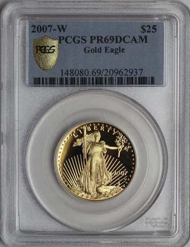 2007-W $25 Fine Gold 1/2 Troy oz. American Eagle PCGS PR69DCAM