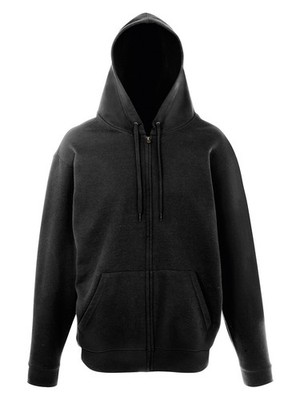 Fruit of the Loom Unique Hooded Sweat Jacket Kapuzenjacke schwarz S-XXL