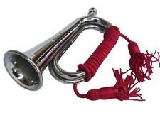 Boy Scout Cavalry Bugle Musical Instrument Silver Bugle Embrace Civil War...