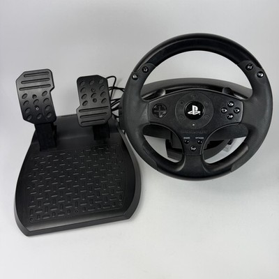 Thrustmaster T80 Racing Wheel Pedals PS3 PS4 USB Black Steering Tested Works