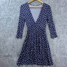 Urban Outfitters Dress Small Navy Lightweight Deep V Girly Simple Minimalist